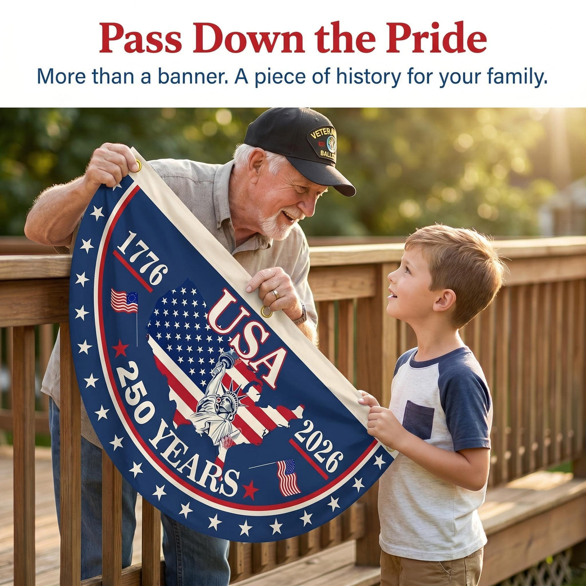 The 1776-2026 Legacy Banner: 100% Veteran-Handcrafted 250th Anniversary Heritage Flag