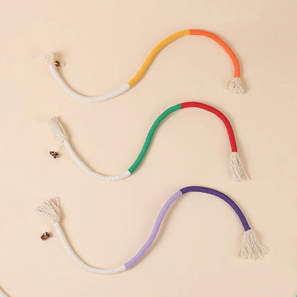 Cat Bite Rope Toy Grinding Teeth Durable Teasing Cat Rope Toy Cat Scratcher Rope Toy Cotton Rope Bite-resistant Chewing Toy